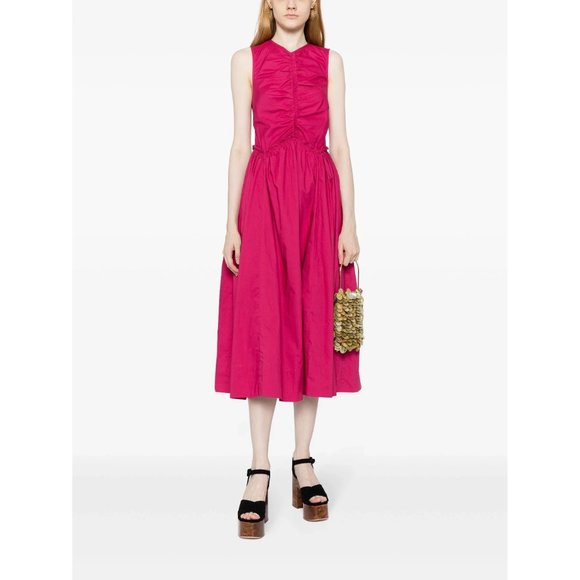 Ulla Johnson - Mimi Sleeveless Ruched Cotton Dress - Size 6 - Picture 3 of 13